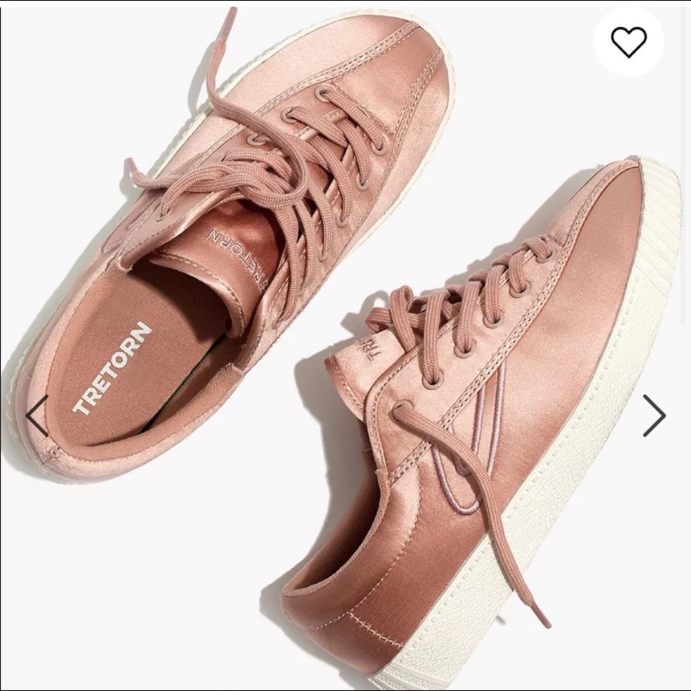 Tretorn Pink Satin Sneakers